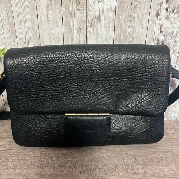 All Saints Handbags - All Saints Ondine Black Leather Shoulder Bag Preppy Moto Classic Chic